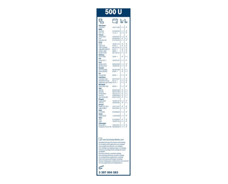 Bosch vindrutetorkarblad värdepaket AR500S + 500U, bild 11