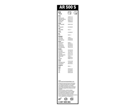 Bosch vindrutetorkarblad värdepaket AR500S + H380, bild 26
