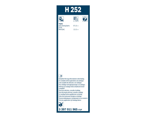 Bosch vindrutetorkarblad värdepaket AR503S + H252, bild 15