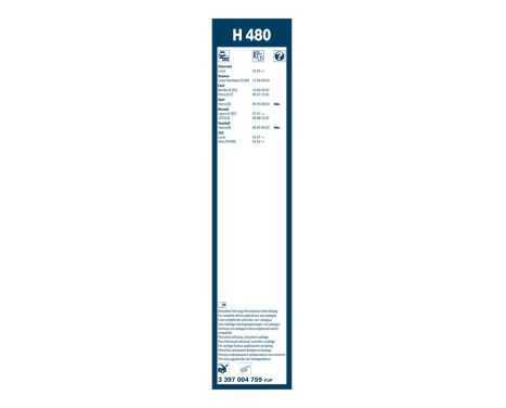 Bosch vindrutetorkarblad värdepaket AR530S + H480, bild 17