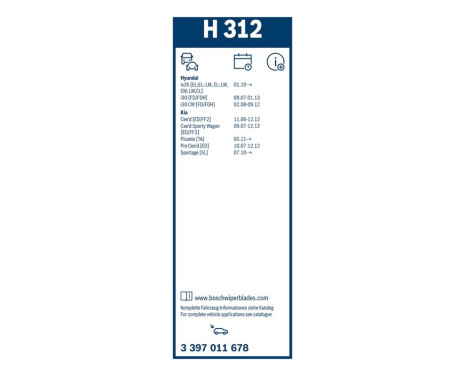 Bosch vindrutetorkarblad värdepaket AR552S + H312, bild 26