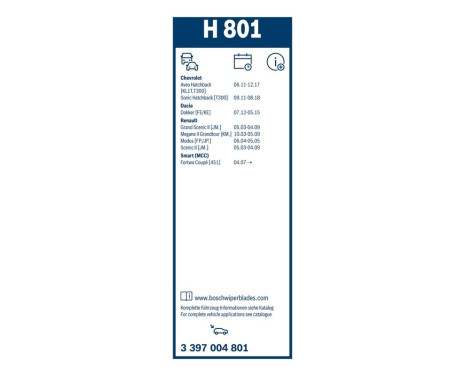 Bosch vindrutetorkarblad värdepaket AR552S + H801, bild 26