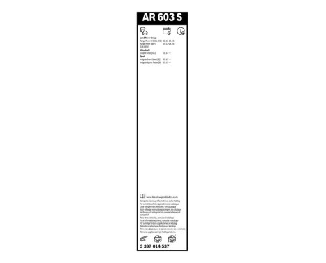 Bosch vindrutetorkarblad värdepaket AR603S + AP20U, bild 30