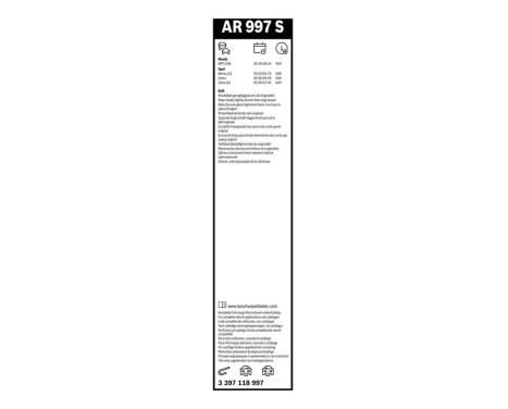 Bosch vindrutetorkarblad värdepaket AR997S + H400, bild 23