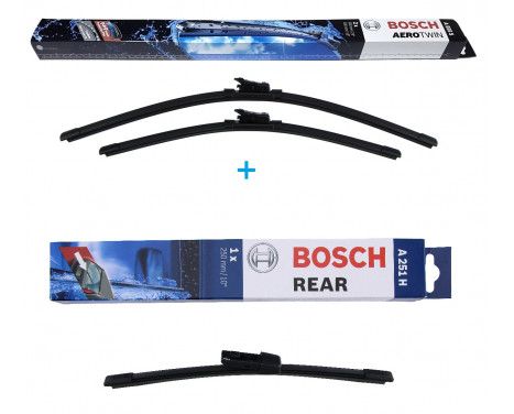 Bosch vindruteTorkarblade rabatt set fram + bak A555S+A251H