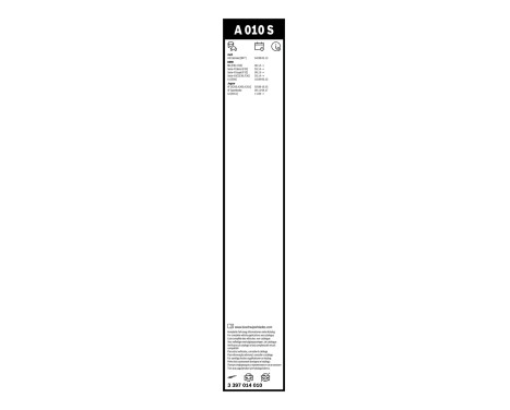 Bosch vindrutetorkare Aerotwin A010S - Längd: 600/450 mm - set med torkarblad för, bild 3