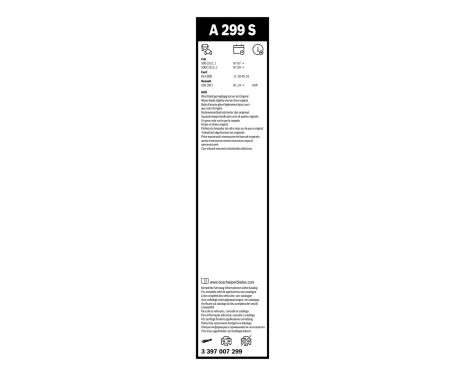 Bosch Vindrutetorkare rabattsats fram + bak A299S+H840, bild 11