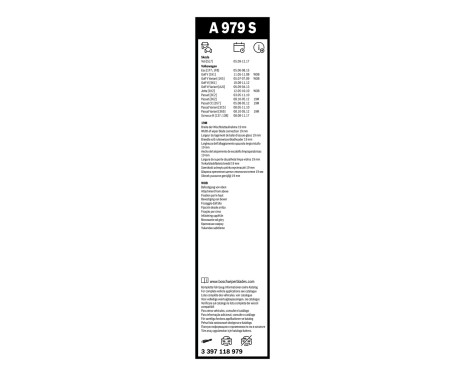 Bosch Vindrutetorkare rabattsats fram + bak A979S+A281H, bild 4
