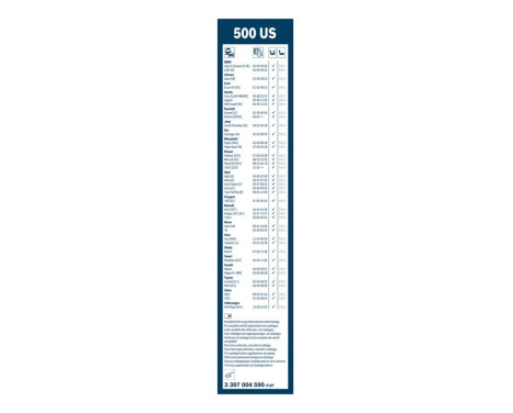 Bosch wiper Twin 500US - Längd: 500 mm - enkel torkare fram, bild 7