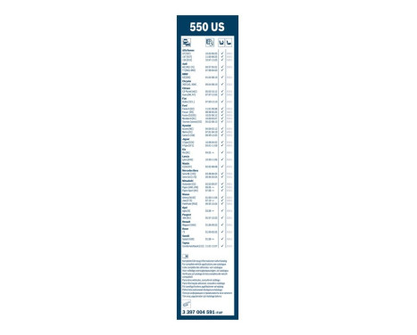 Bosch wiper Twin 550US - Längd: 550 mm - enkel fronttorkare, bild 7
