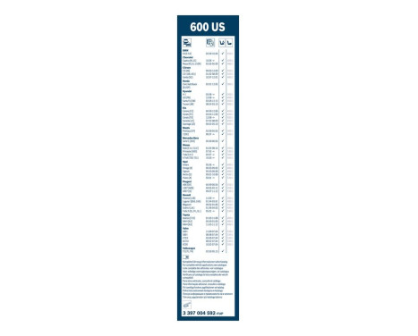 Bosch wiper Twin 600US - Längd: 600 mm - enkel fronttorkare, bild 6