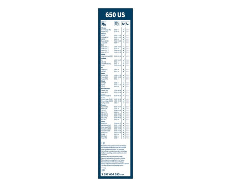 Bosch wiper Twin 650US - Längd: 650 mm - enkel fronttorkare, bild 7