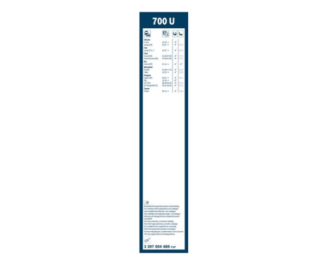 Bosch wiper Twin 700U - Längd: 700 mm - enkel torkare fram, bild 7