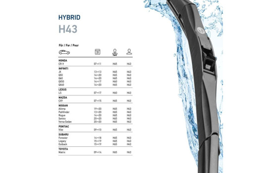 Hybrid vindrutetorkare 9XW 204 584-171 Hella, bild 7