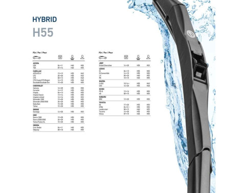 Hybrid vindrutetorkare 9XW 204 584-221 Hella, bild 7