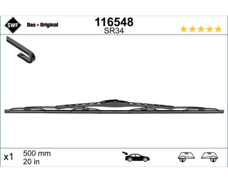 Torkarblad DAS ORIGINAL REAR 116548 SWF