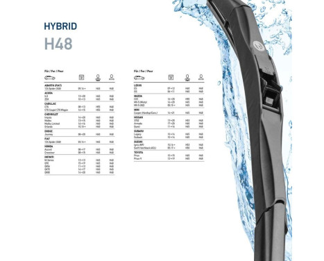 Torkarblad Hybrid 9XW 204 584-191 Hella, bild 7