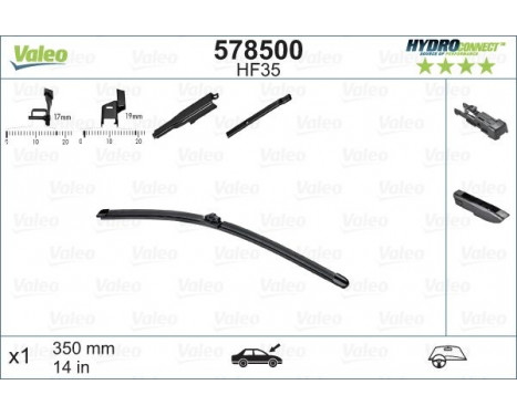 Torkarblad HYDROCONNECT 578500 Valeo, bild 2