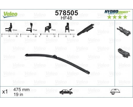 Torkarblad HYDROCONNECT 578505 Valeo, bild 2