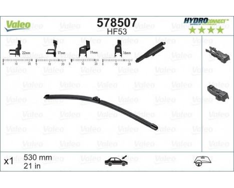 Torkarblad HYDROCONNECT 578507 Valeo, bild 2