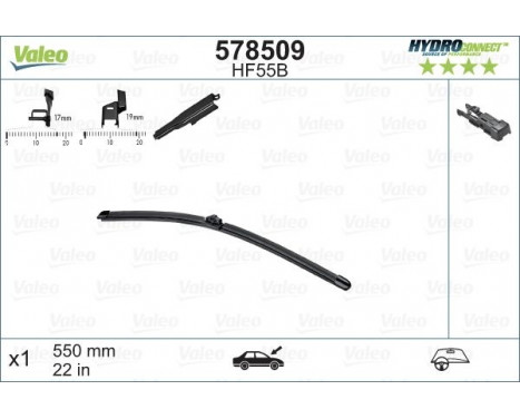 Torkarblad HYDROCONNECT 578509 Valeo, bild 2