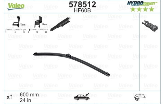 Torkarblad HYDROCONNECT 578512 Valeo, bild 2