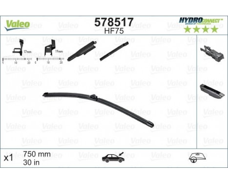 Torkarblad HYDROCONNECT 578517 Valeo, bild 3