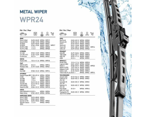 Torkarblad i metall 9XW 190 253-241 Hella, bild 7