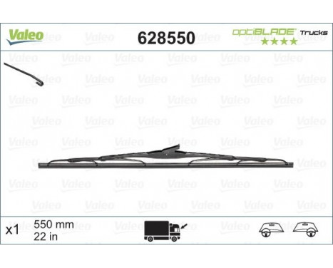 Torkarblad OPTIBLADE TRUCKS 628550 Valeo, bild 2