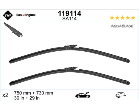 Torkarblad ORIGINAL VISIOFLEX AQUABLADE 119114 SWF