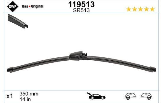 Torkarblad ORIGINAL VISIOFLEX REAR 119513 SWF, bild 2