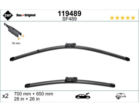 Torkarblad ORIGINAL VISIOFLEX SET 119.489 SWF, bild 2