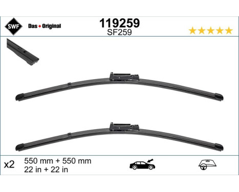 Torkarblad ORIGINAL VISIOFLEX SET 119259 SWF, bild 2