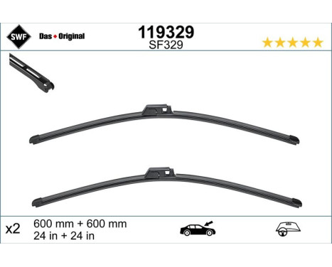 Torkarblad ORIGINAL VISIOFLEX SET 119329 SWF, bild 2