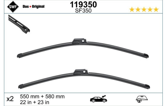 Torkarblad ORIGINAL VISIOFLEX SET 119350 SWF, bild 3
