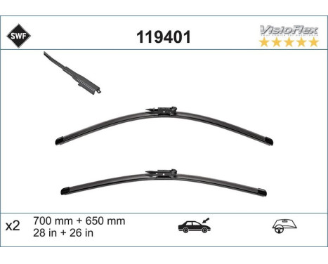 Torkarblad ORIGINAL VISIOFLEX SET 119401 SWF, bild 3
