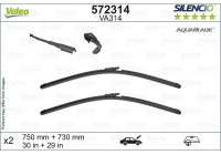 Torkarblad SILENCIO AQUABLADE SET 572314 Valeo