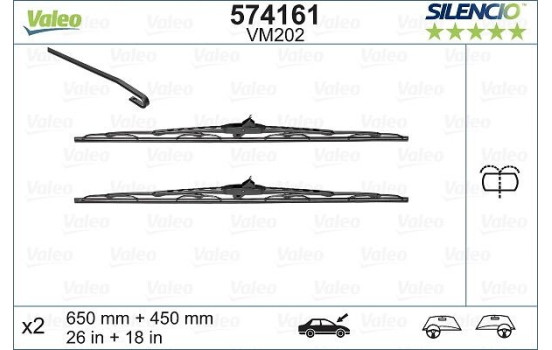 Torkarblad SILENCIO CONVENTIONAL SET 574161 Valeo, bild 2