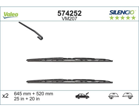 Torkarblad SILENCIO CONVENTIONAL SET 574252 Valeo, bild 4
