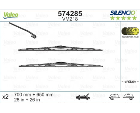 Torkarblad SILENCIO CONVENTIONAL SET 574285 Valeo, bild 2