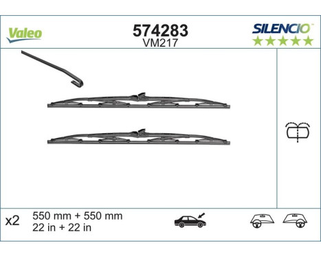 Torkarblad SILENCIO CONVENTIONAL SET 574285 Valeo, bild 6