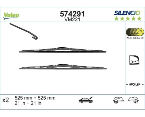 Torkarblad SILENCIO CONVENTIONAL SET 574291 Valeo, bild 2