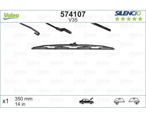 Torkarblad SILENCIO CONVENTIONAL SINGLE 574107 Valeo, bild 10