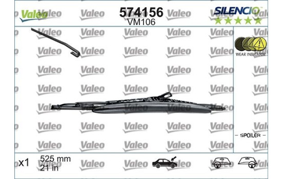 Torkarblad SILENCIO CONVENTIONAL SINGLE 574156 Valeo, bild 3