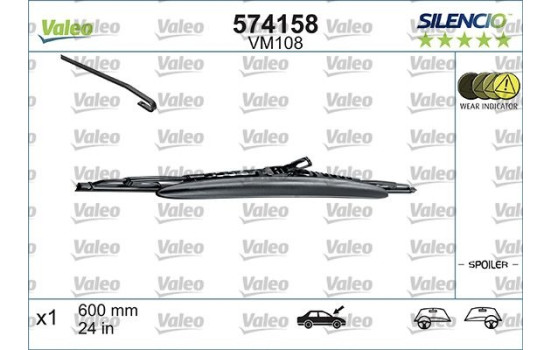 Torkarblad SILENCIO CONVENTIONAL SINGLE 574158 Valeo, bild 4
