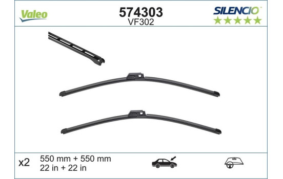 Torkarblad SILENCIO FLAT BLADE SET 574303 Valeo, bild 6