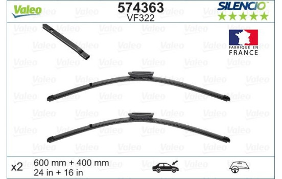 Torkarblad SILENCIO FLAT BLADE SET 574363 Valeo, bild 7
