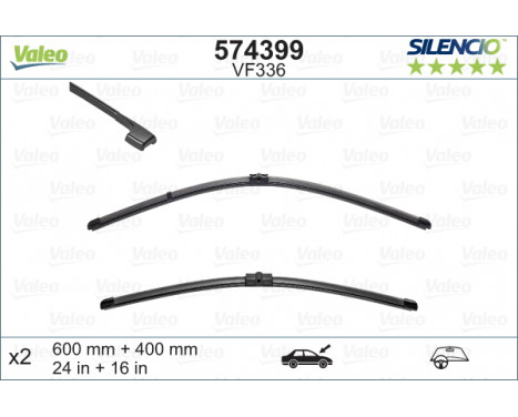 Torkarblad SILENCIO FLAT BLADE SET 574399 Valeo, bild 4