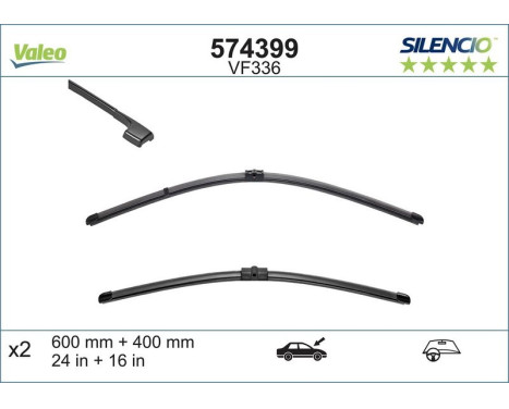 Torkarblad SILENCIO FLAT BLADE SET 574399 Valeo, bild 8