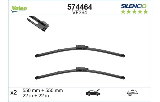 Torkarblad SILENCIO FLAT BLADE SET 574464 Valeo, bild 5